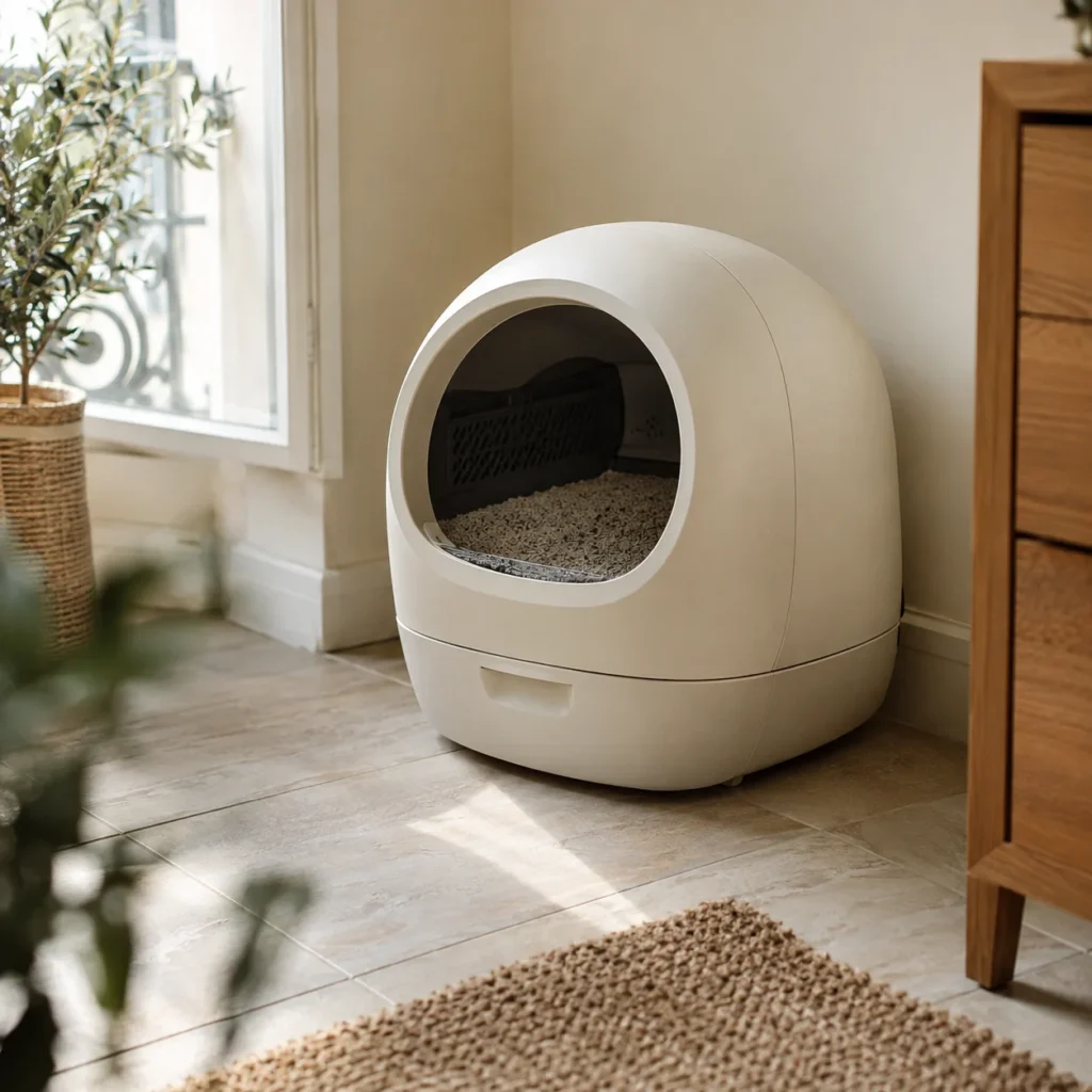 Automatic litter box in use, Self Cleaning Litter Box Picks