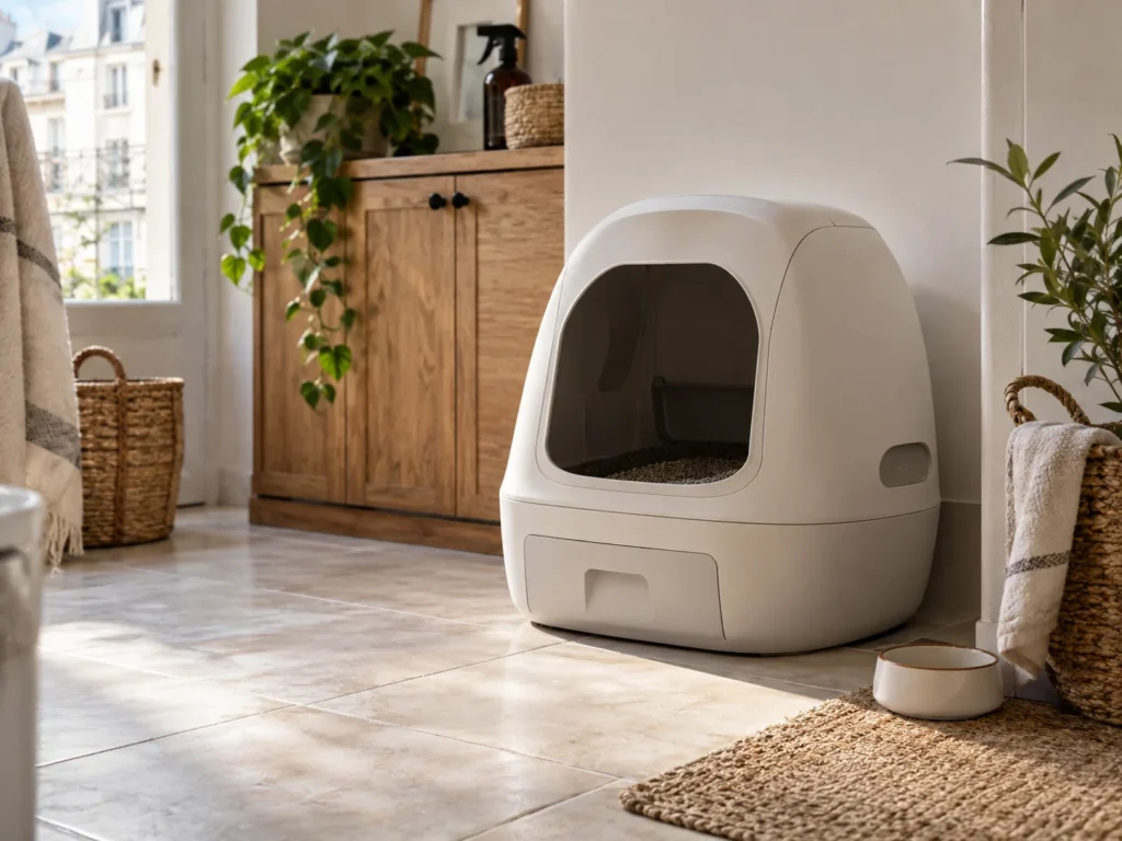 Automatic litter box in use, Self Cleaning Litter Box Picks